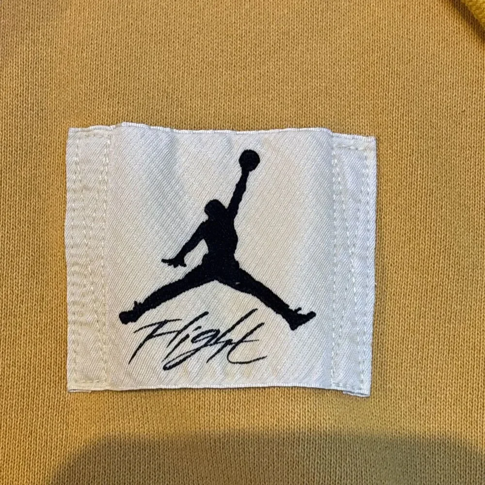 Jordan Flight Mustard Gold Yellow Hoodie Size S EUC